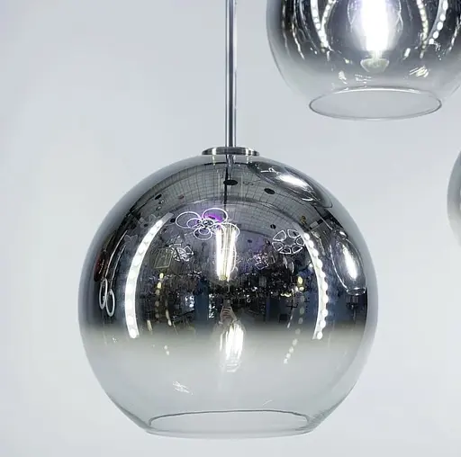 Підвіс з глянцевим плафоном з хромованим напиленням Ø 30 см | Line F | Арт. 0511/1 L (chrome) (d 300) - фото 4