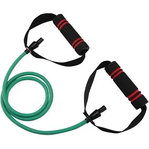 Трубчастий еспандер U-Power Latex resistance tube для фітнесу з ручками 20LB Green 9 кг (UP_1001_20LB_Green) - фото 1