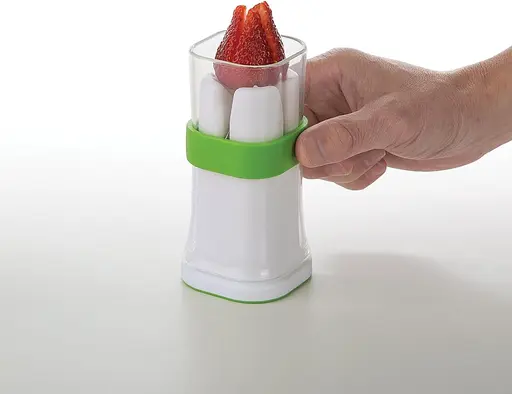 Ручная овощерезка измельчитель для нарезки овощей и фруктов на четвертинки (4 части) The Quarter Cutter, Kitchen Master Салатовый 85689 - фото 7