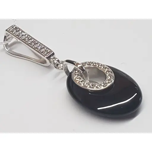 Золота підвіска Tango з агатом та фіанітами. 199110В - фото 3