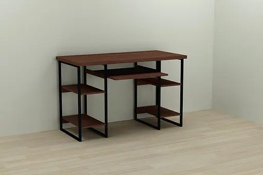 Компьютерный стол Ferrum-decor Тим 75x140x60 черный ДСП Венге 32мм (FRD-106112)