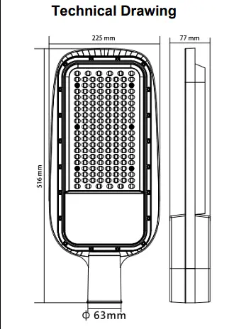 Світильник вуличний LED "TEXAS-150" 150 W 6400K - фото 2