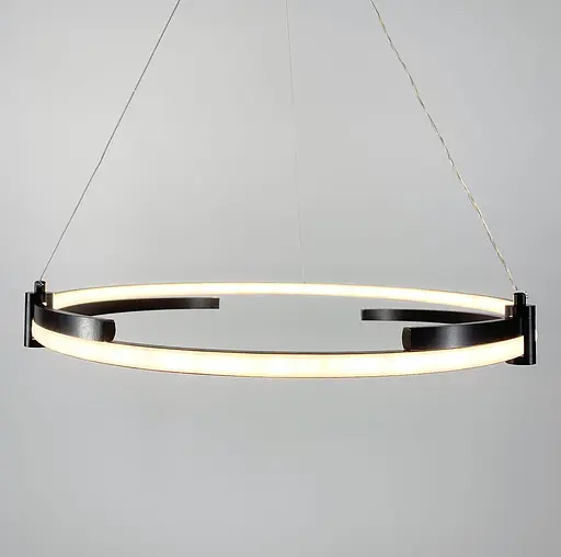 LED люстра у чорному каркасі Line.F Діаметр 60см - фото 5