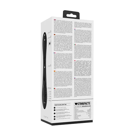 Вібратор-кролик Vive Cato 22 см (чорний) - фото 22