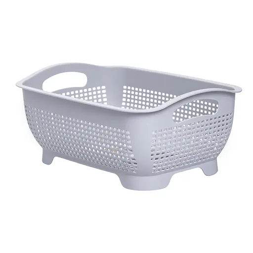 Кошик для миття овочів та фруктів Yiwu пластиковий 29х5х21х11 см білий HP-45-6W - фото 3