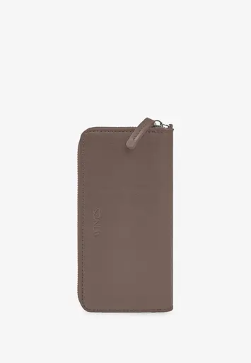 Кожаный портмоне на молнии Monik темно-бежевый - фото 5