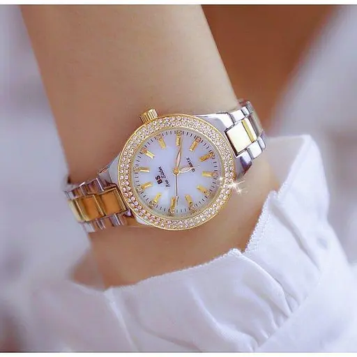 Жіночий наручний годинник BS Diamond (Сріблясто-золотистий) - фото 5