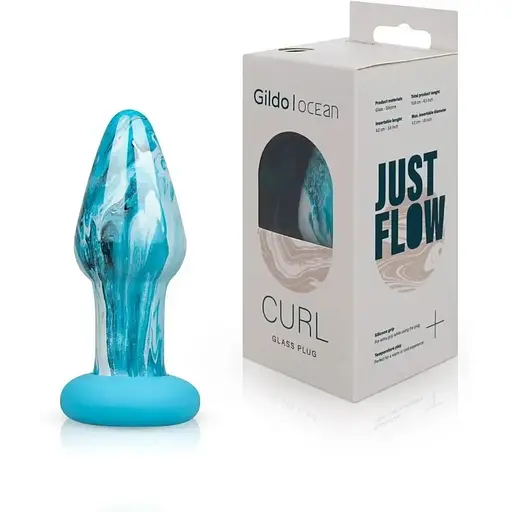Стеклянная анальная пробка Gildo Ocean Curl - фото 8
