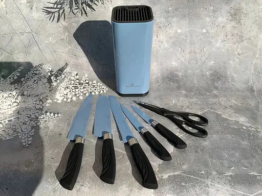 Набір ножів Edenberg EB-11027-Blue 7 предметів блакитний - фото 6