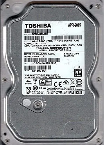 Жорсткий диск Toshiba 3.5 1Tb (DT01ACA100) - фото 1