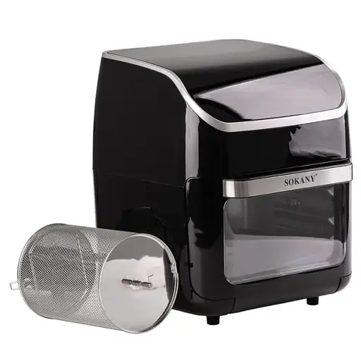 Аэрофритюрница аэрогриль электрическая на 14 литров Sokany с защитой от перегрева