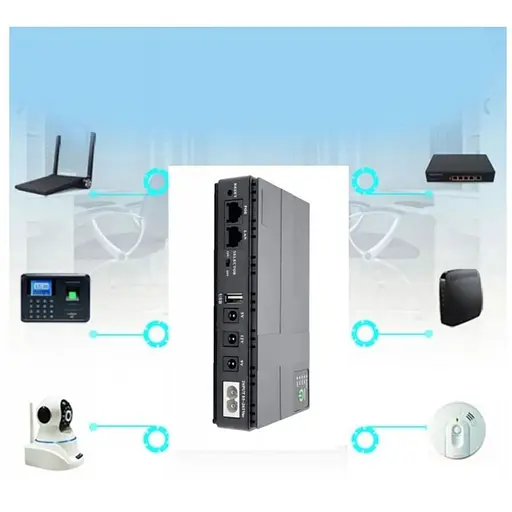 ИБП UPS для роутера DC1018P 12V/ 9V/ 5V 10400 mAh 18W для устройств постоянного тока DC черный - фото 7