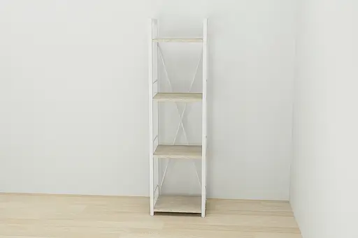 Этажерка 4/34 Ferrum-decor Серии Коннект 120x34x28 белый ДСП Дуб Сонома 16мм (FRD-104280) - фото 7