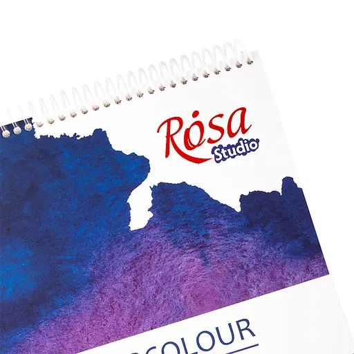 Скетчбук для акварелі на спіралі А4 Фіолетовий 200г/м2 32л білий папір ROSA Studio - фото 4
