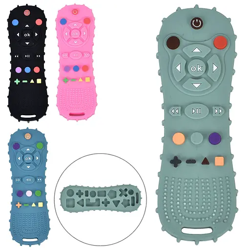 Дитячий силіконовий прорізувач для зубів Пульт INT0001, 14.5 см, текстурний (В асортименті) - фото 4