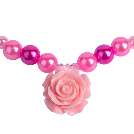 Набор украшений Романтический персиковый (ожерелье, браслет, серьги) 4шт - фото 4