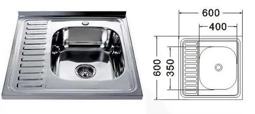 Кухонная мойка Mira MR 6060 Decor Right - фото 3