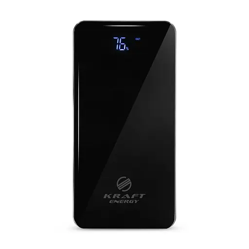 Повербанк 50000mAh Power Bank Kraft KPB-1650L Black 2 світлодіоди (43-00055)