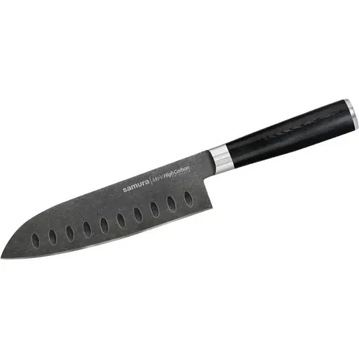 Кухонный нож Samura Mo-V Stonewash Сантоку 180 мм (SM-0094B) - фото 1