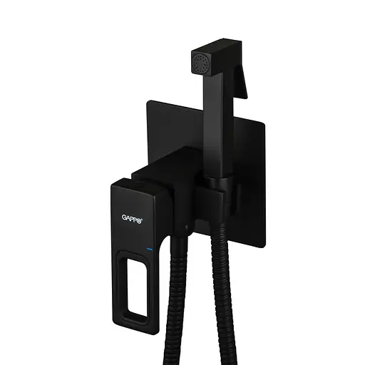 Вбудований гігієнічний душ чорний Gappo 1/8, Чорний матовий G7217-6 - фото 1