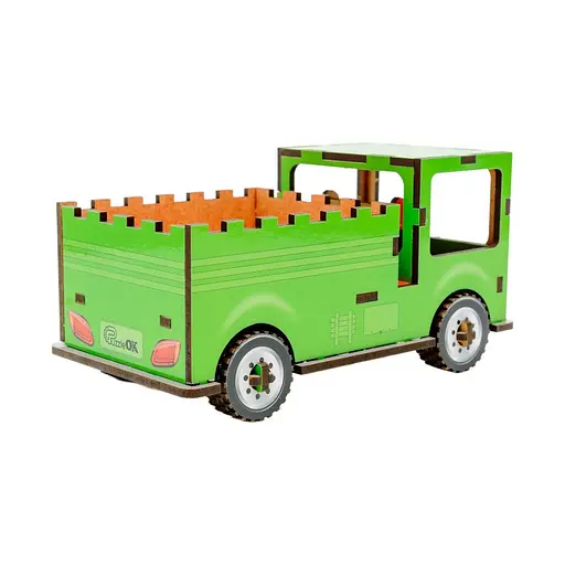 Детский деревянный 3D конструктор Грузовик PuzzleOk Puz-00929 37 деталей - фото 2