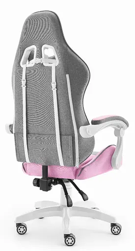 Компьютерное кресло Hell's Rainbow Pink-Gray тканина - фото 7