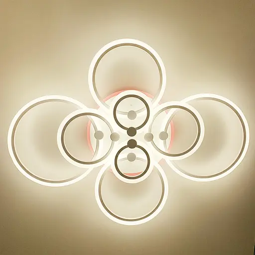 Світлодіодна люстра Senta на 8 кілець в білому корпусі Line.F A 2374/8 RGB WH - фото 5