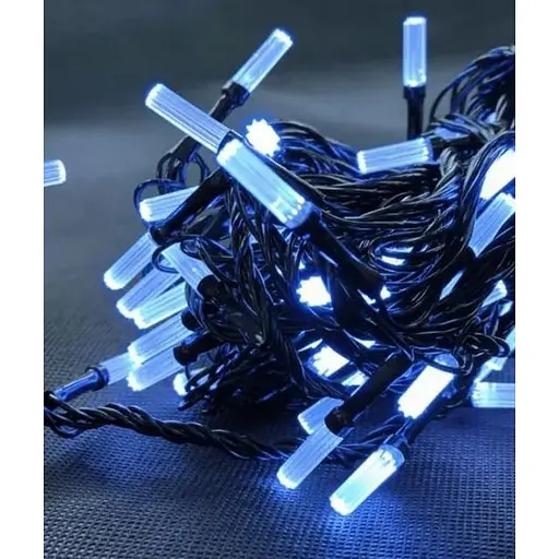 Новорічна гірлянда Восьмигранний рубін 6 м - 100 синіх лампочок - фото 1