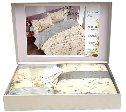 Постельное белье сатин Laura-Grand 21 евро комплект цветочный принт - фото 2