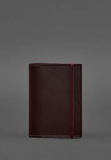 Кожаная обложка для паспорта 1.0 бордовая - фото 2