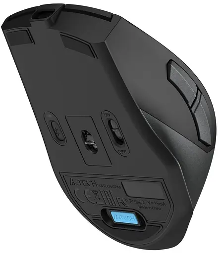 Бездротова миша A4Tech FB45CS Air2 Silent BT/WRL Smoky Grey (FB45CS Air2 Smoky Grey) (FB45CS Air2 (Stone Grey)) - фото 3