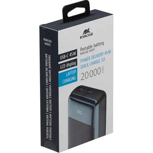 Павербанк Rivacase Black-blue 20 000 mAh / 45 Вт (VA1075) - фото 8