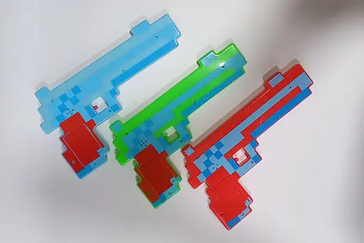 Пистолет 0223-1 звук, свет, на батарейках, в пакете (6974902260012) МИКС - фото 2