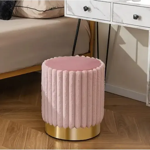 Пуф Costway Rosa велюровий на металевій основі - фото 4