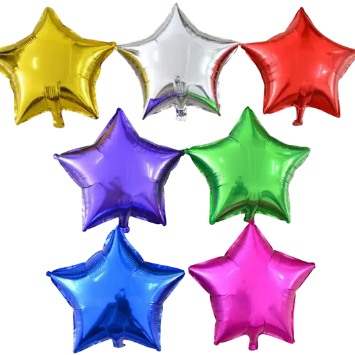 Воздушный шар фольгированный Звезда, 45 см (в ассортименте)