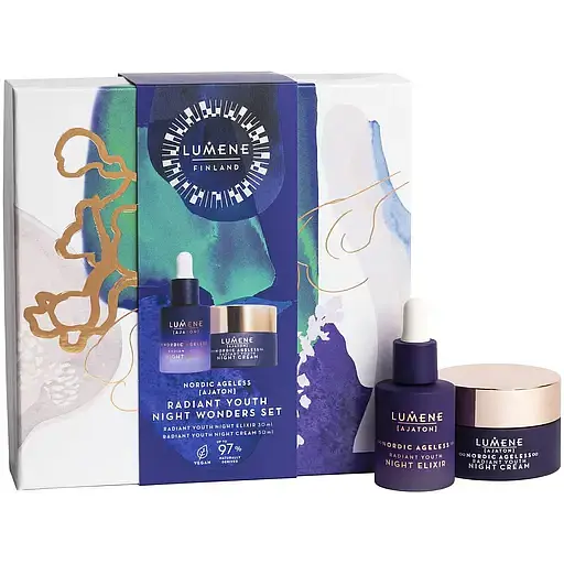 Набор Lumene Ajaton: Ночной омолаживающий эликсир, 30 мл + Ночной омолаживающий крем, 50 мл (8000020096447) - фото 1
