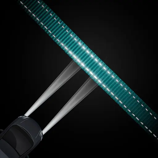 Повідець-спарка для собак рефлекторний Barksi Active (ширина 16 мм, довжина 80 см) бірюзовий - фото 3