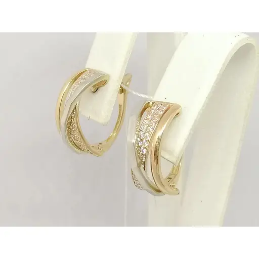 Золоті сережки Імперія золота з фіанітами. СВ1204КИ - фото 2