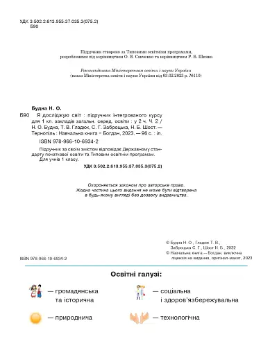 Я досліджую світ. Підручник інтегрованого курсу для 1 класу закладів загальної середньої освіти (у 2-х частинах) Частина 2 - фото 2