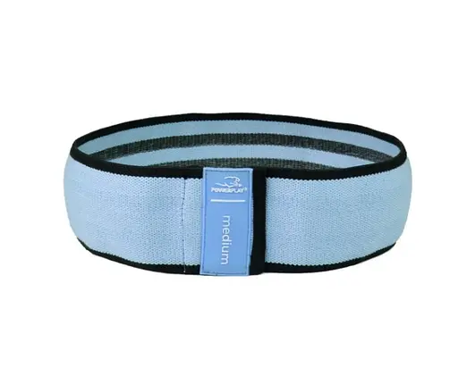 Тканинна гумка PowerPlay 4111 Hip Band M Medium для фітнесу та спорту Блакитна (d_76cm) (PP_4111_Blue_M) - фото 2