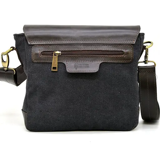 Кожаная мужская сумка через плечо TARWA 25х26х8.5 см sum0025837 - фото 4