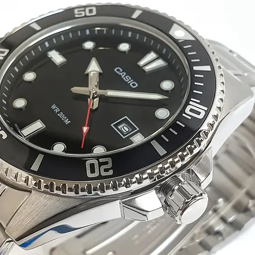 Часы наручные кварцевые мужские водонепроницаемые Casio MDV-107D-1A1 - фото 2