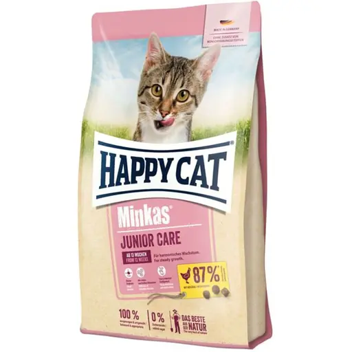 Сухий корм для кошенят від 4 до 12 місяців Happy Cat Minkas Junior Care Geflugel, з птицею, 1,5 кг (70374) - фото 1