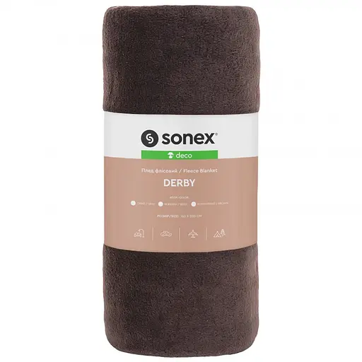 Плед флісовий Sonex Derby 160х200 см коричневий (SO102543)