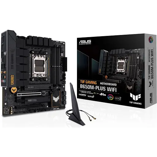 Материнская плата Asus TUF Gaming B650M-PLUS WIFI sAM5 B650 4xDDR5 M.2 HDMI DP WiFi BT mATX - фото 9