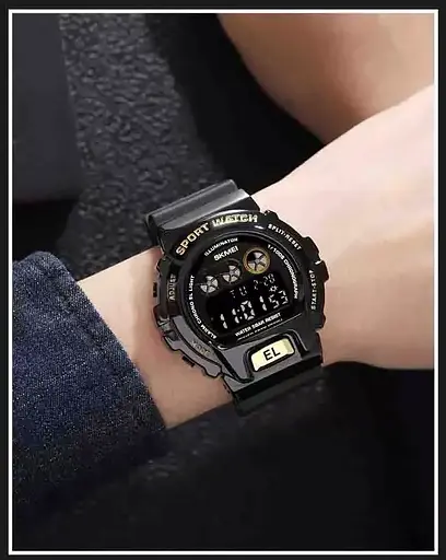 Чоловічий наручний годинник Skmei 1905 Чорний з золотистим - фото 7