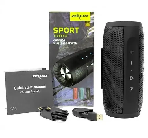 Бездротова Bluetooth колонка Zealot S16 стереозвук HiFi (Червоний) - фото 5