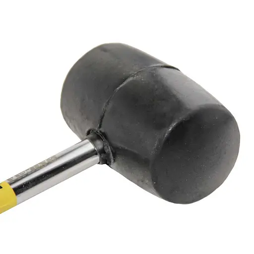 Киянка резиновая Sigma 680 г черная, металлическая обрезиненная рукоятка (4317491) - фото 2