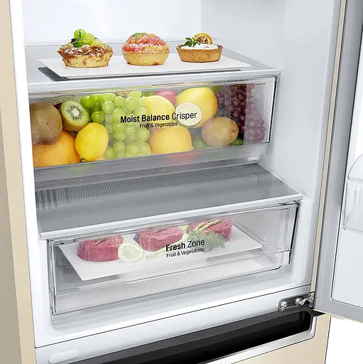 Холодильник LG с нижней морозильной камерой, 203x60х68, 419 л - фото 3