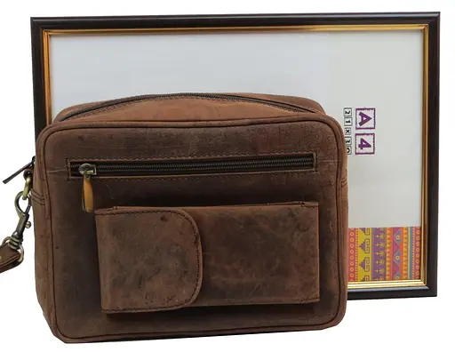 Кожаная сумка-барсетка Always Wild 21х15.5х10 см acs0018078 - фото 5